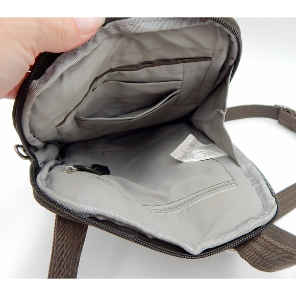 Travelon Anti-Theft Signature Quilted Slim Pouch Olive Green Crossbody Bag 42759 - Picture 5 of 12